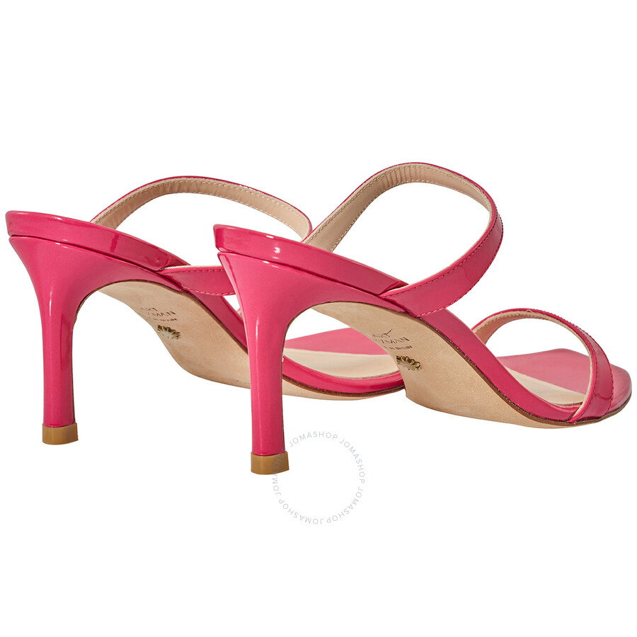 Stuart Weitzman Ladies Peonia Hot Pink Patent Leather The Aleena 75 Sandals Aleena 75 Patent Peonia Shoes Jomashop