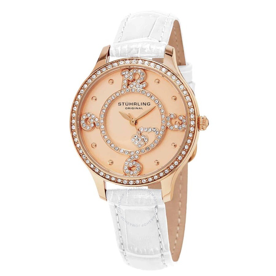 stuhrling rose gold watch