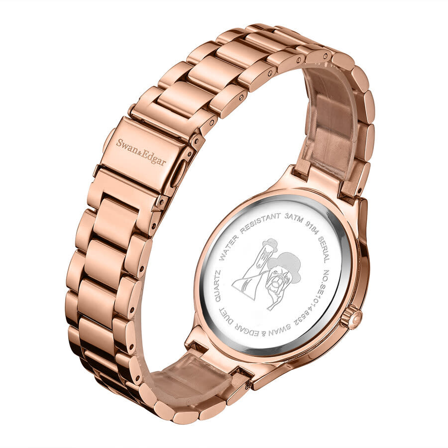 Swan & Edgar Duet Quartz Rose Gold Dial Ladies Watch SEL052