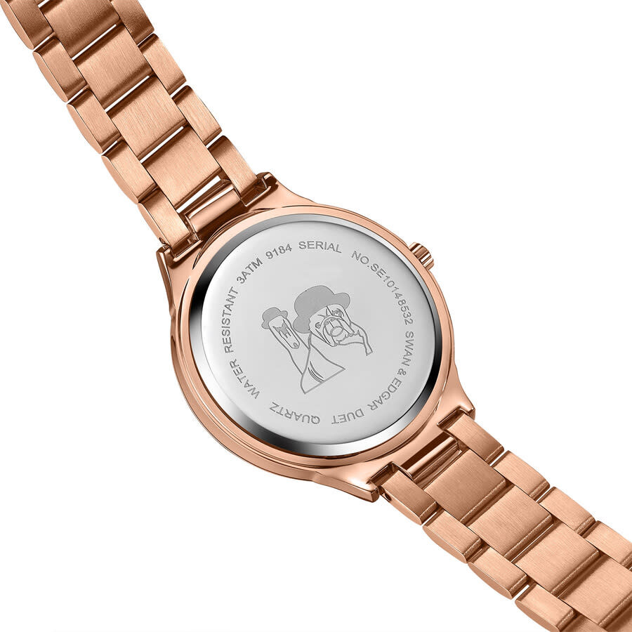 Swan & Edgar Duet Quartz Rose Gold Dial Ladies Watch SEL052