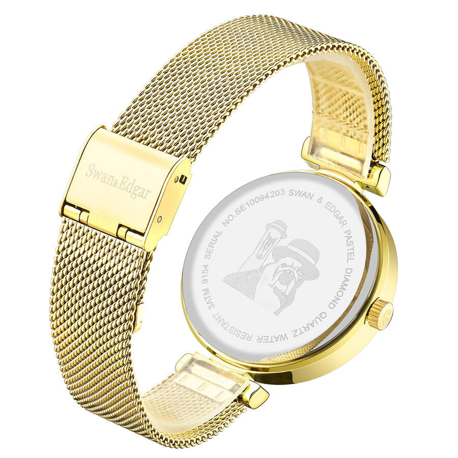 Swan & Edgar Pastel Automatic Gold Dial Ladies Watch SEL003