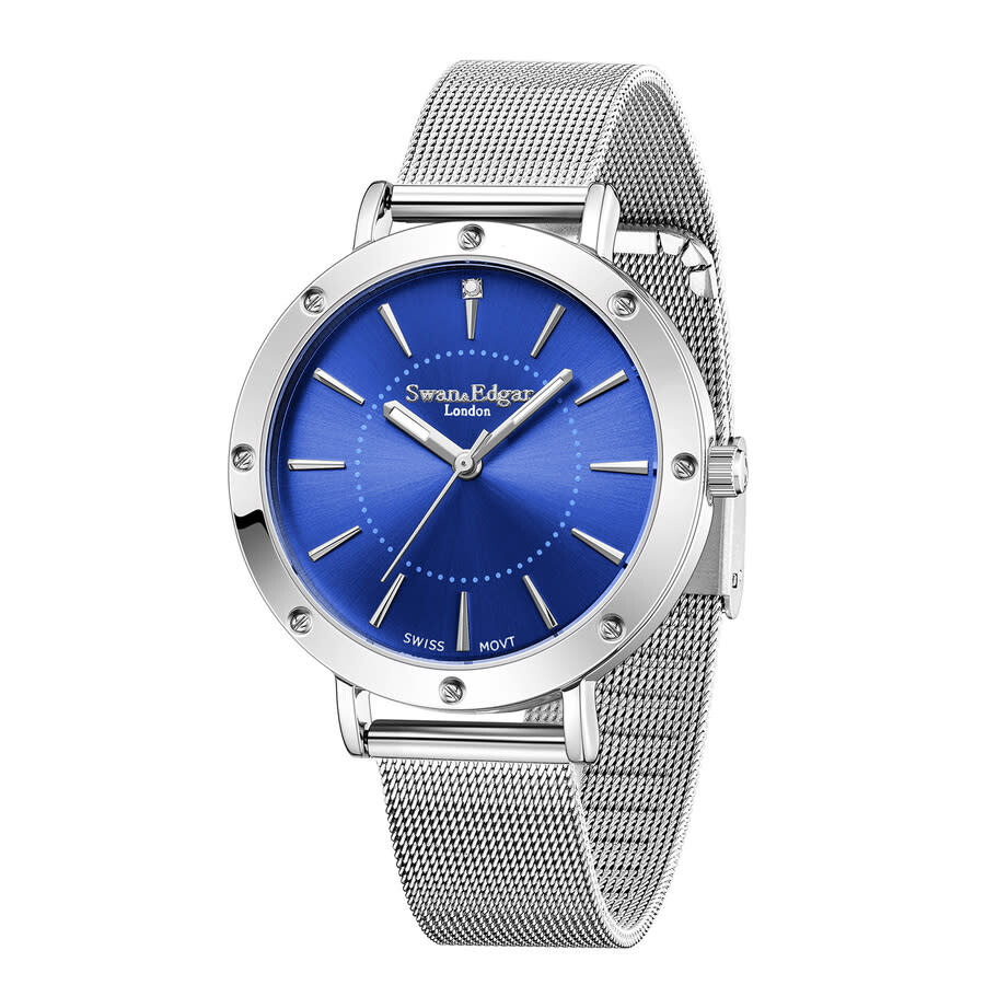 Swan & Edgar Yacht Quartz Blue Dial Ladies Watch SEL021 756839760126