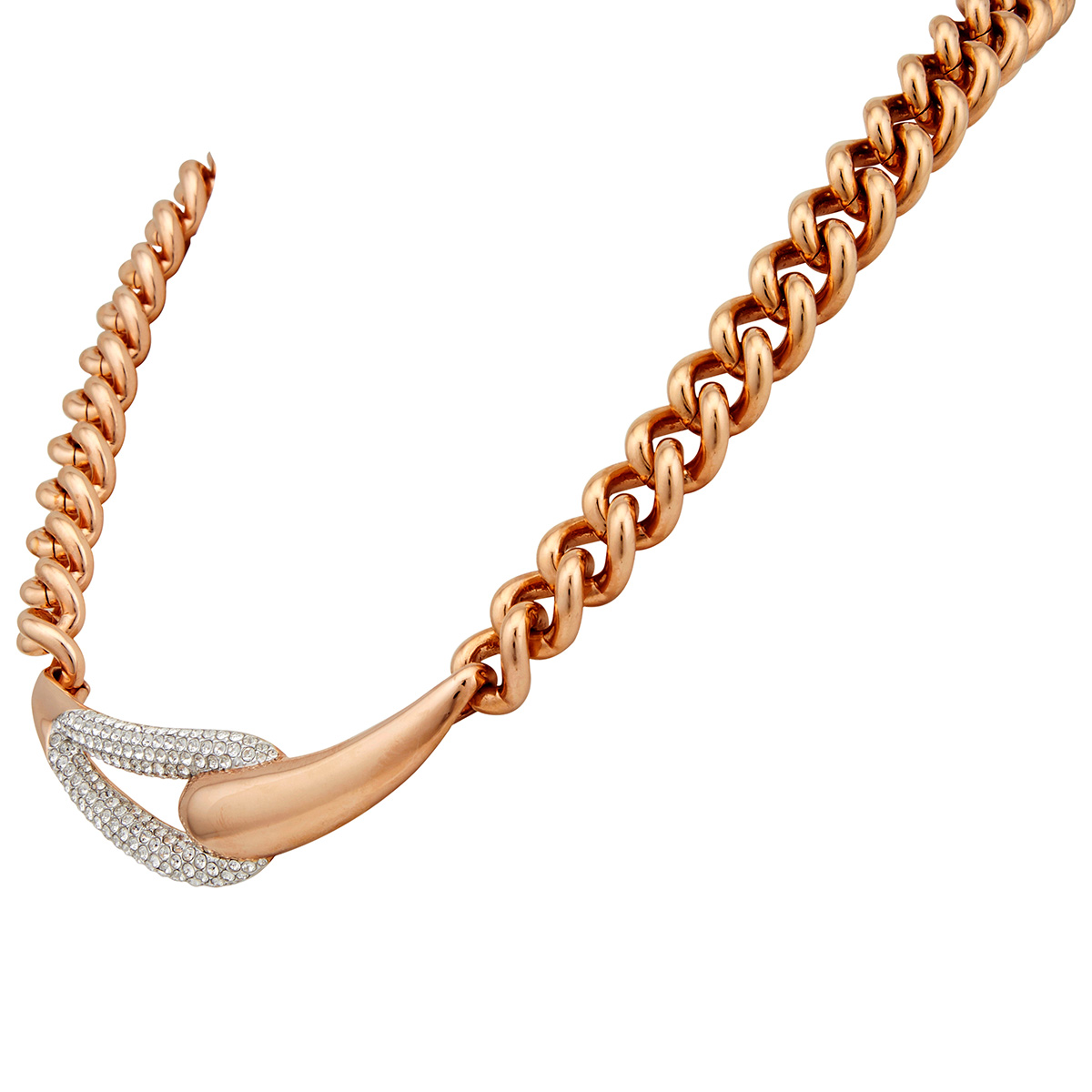 18k Gold Plated Swarovski Crystal Medium Necklace