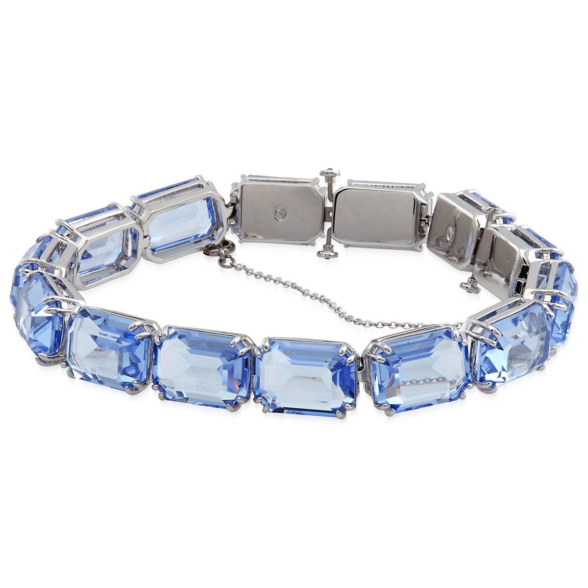 Swarovski Ladies Millenia Rhodium Plated Octagon Cut Bracelet 5614927 ...
