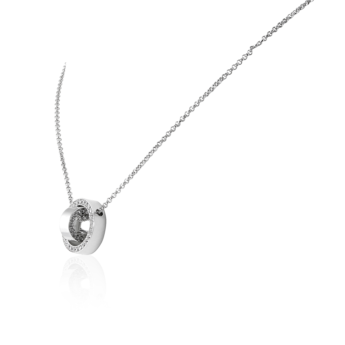 Swarovski Rhodium Plated White Hollow 