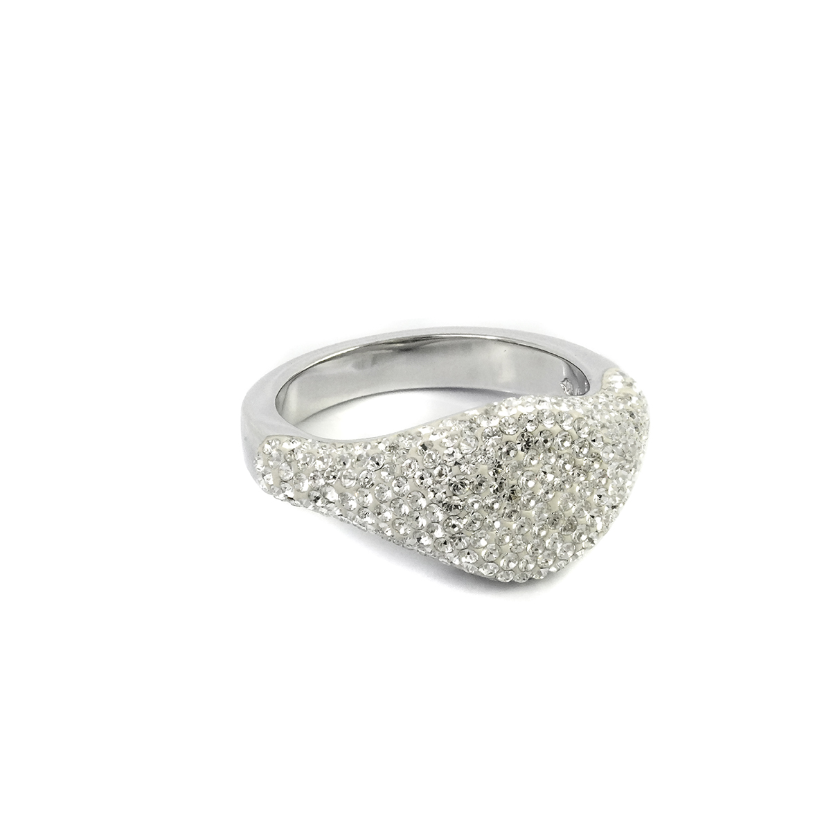 Swarovski Rhodium-plated White Stone 
