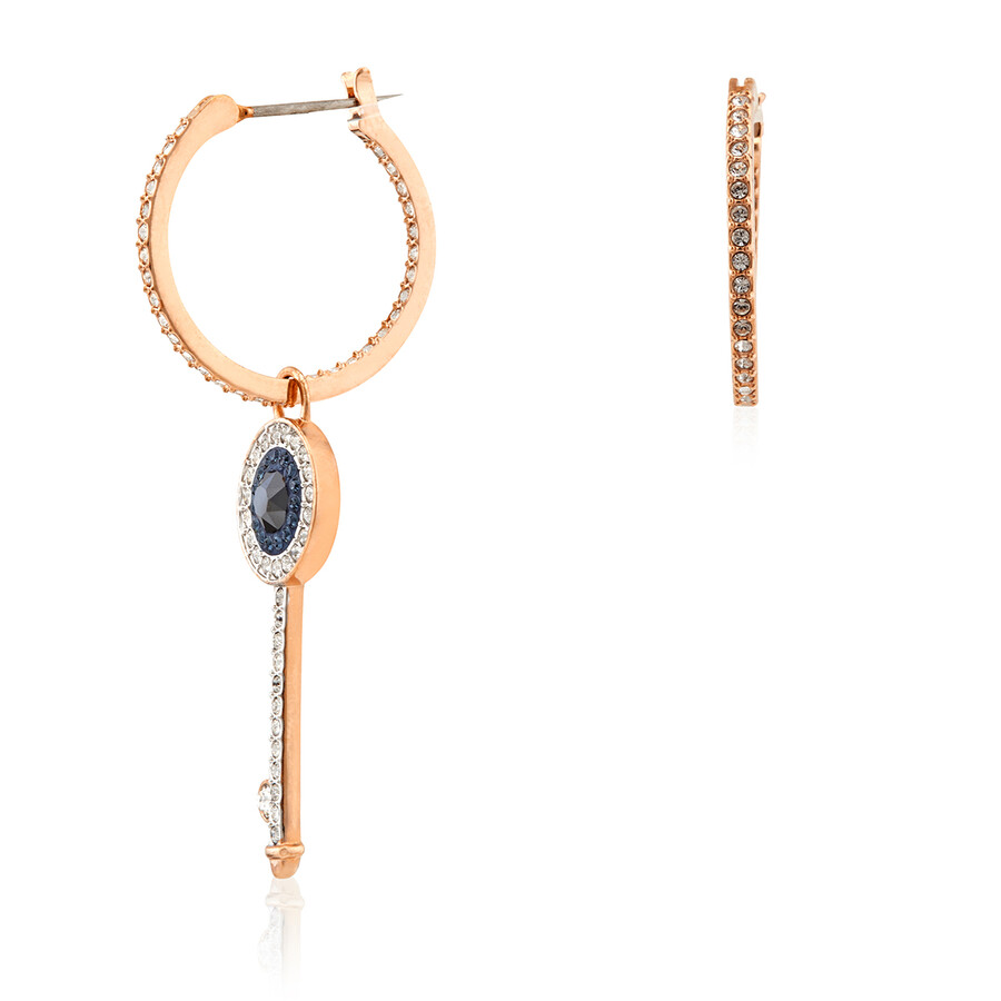 Swarovski symbolic mandala hoop pierced earrings Clearance