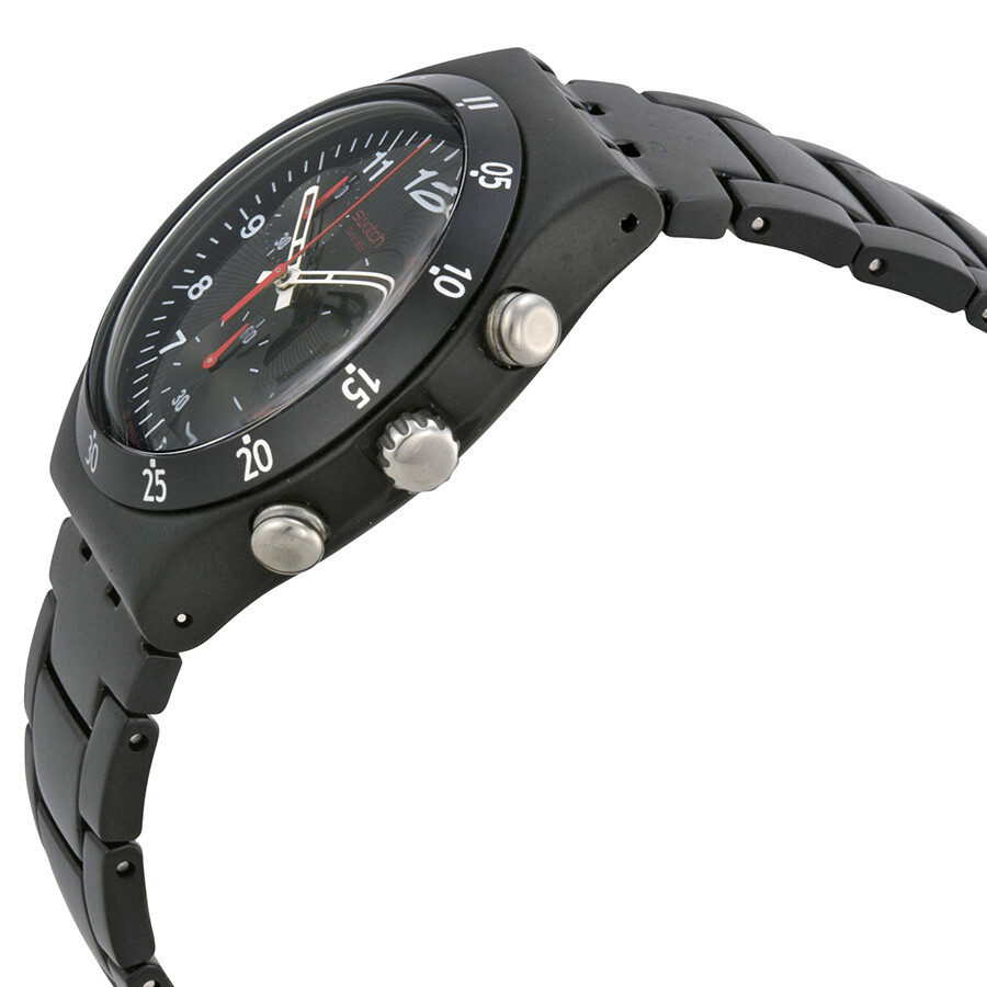 swatch black chrono