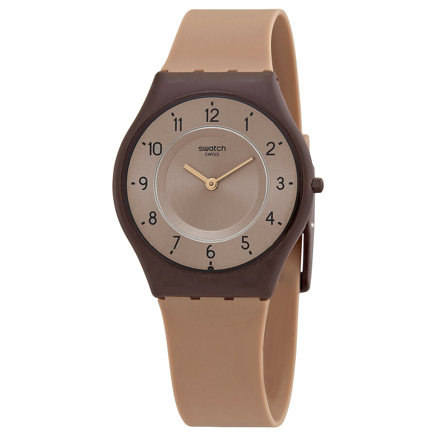 Moccame Brown Dial Brown Silicone Unisex Watch