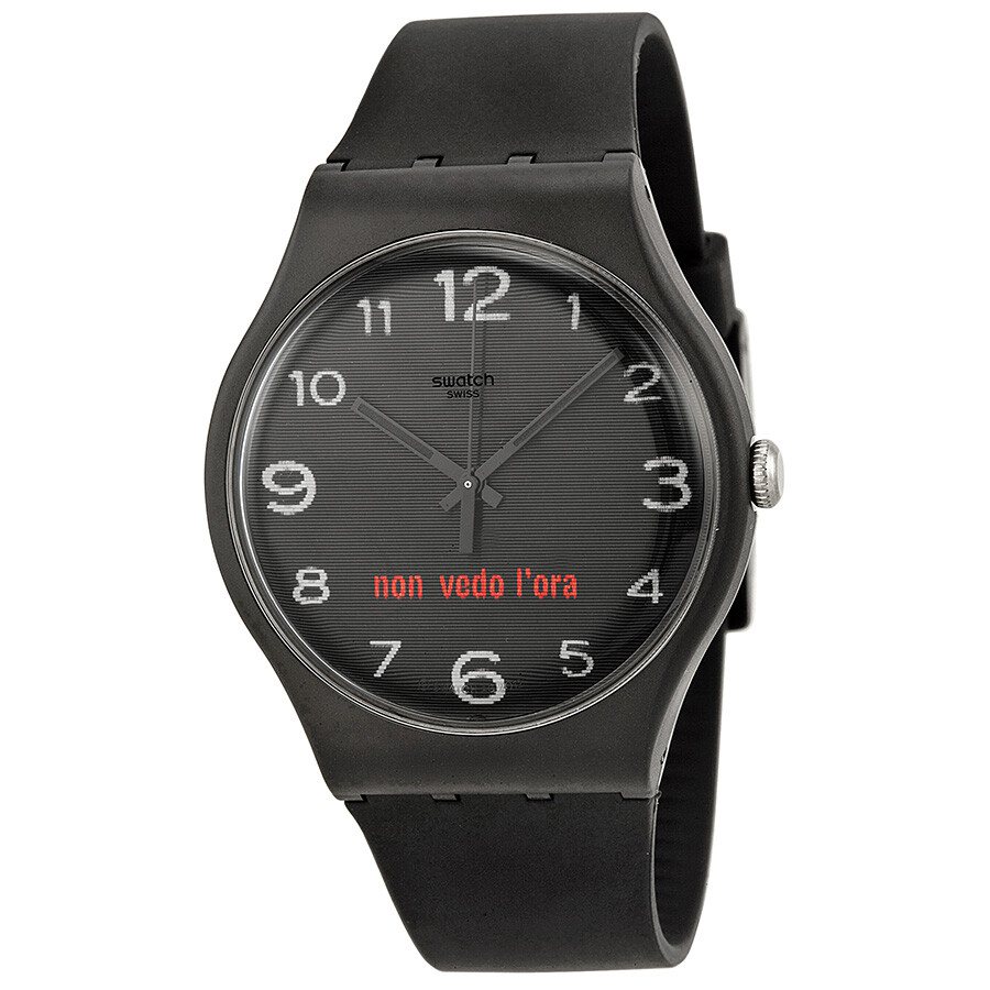Originals Non Vedo Lora Black Dial Black Silicone Unisex Watch