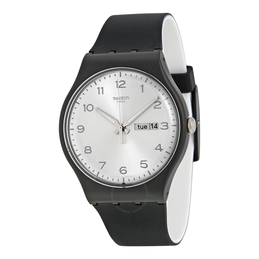 Originals Silver Dial Black Silicone Unisex Watch
