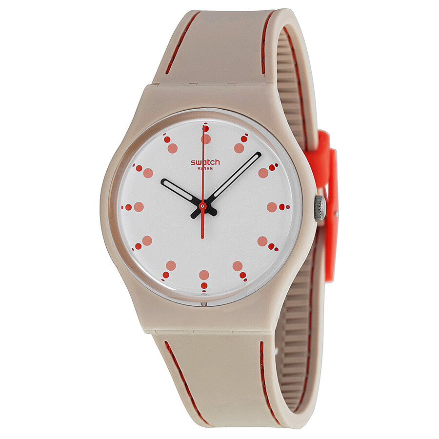Originals Soft Day White Dial Pink Silicone Unisex Watch