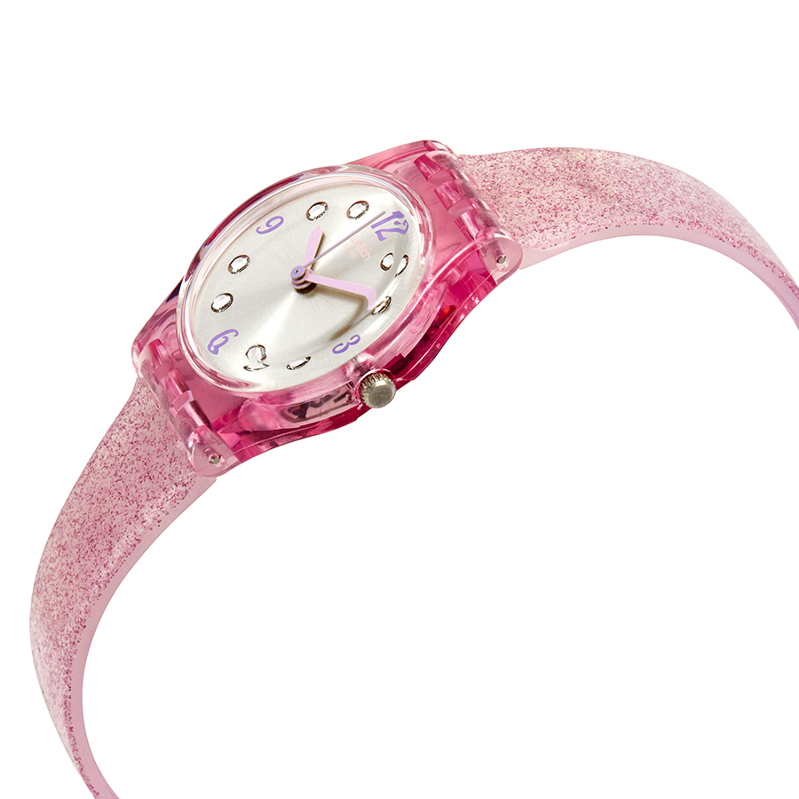 Swatch Rose Glistar Grey Dial Pink Glitter Silicone Leadies Watch LP132C  LP132C 054362784139 - Swatch, Other - Jomashop