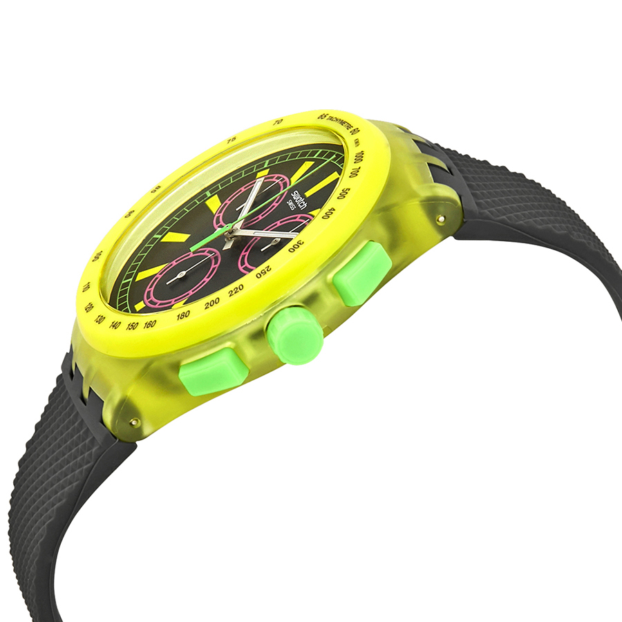 Swatch Yel-Lol Chronograph Black Dial Men's Watch SUSJ402 SUSJ402  7610522778894 - Swatch, Other - Jomashop