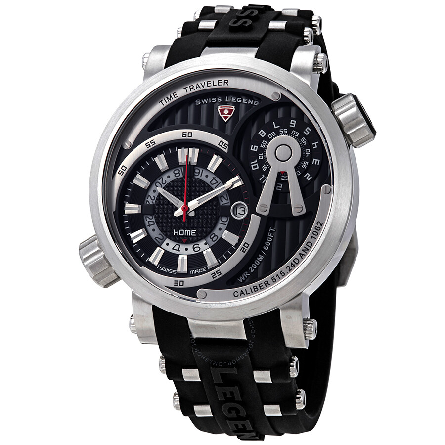 Time Traveler Black Dial Men's Watch