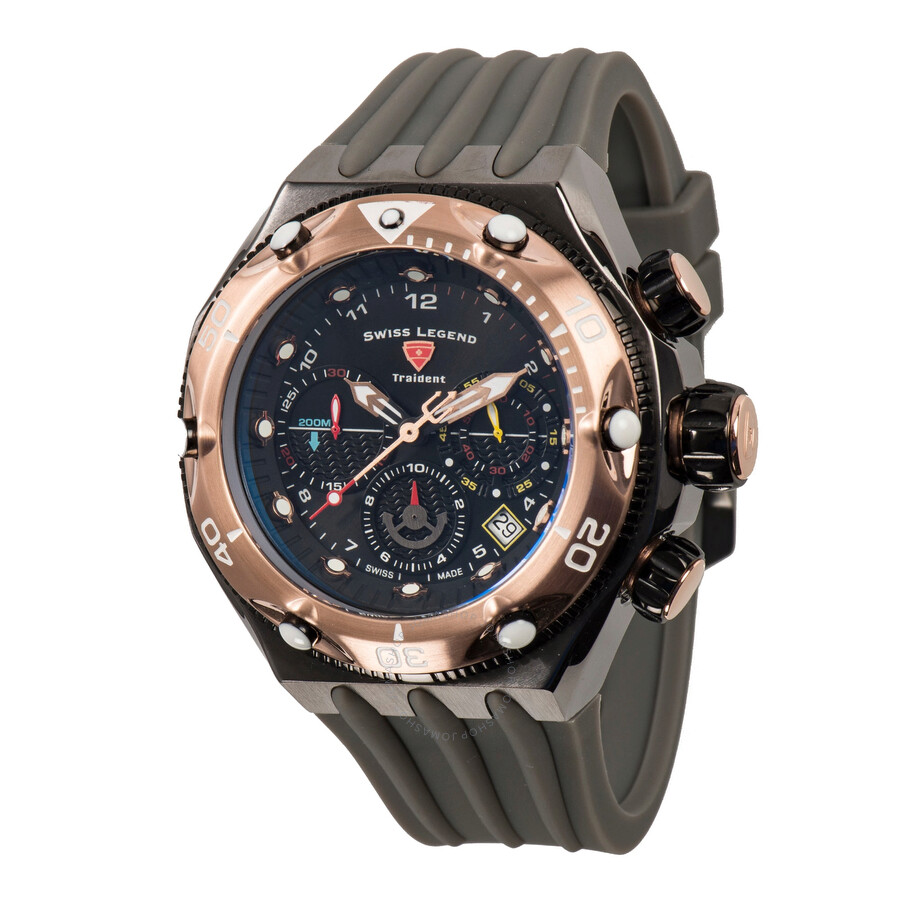 Traident Chronograph Quartz Black Dial Men's Watch