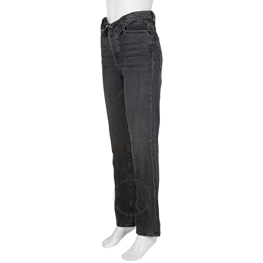 Ladies grey straight leg jeans Clearance