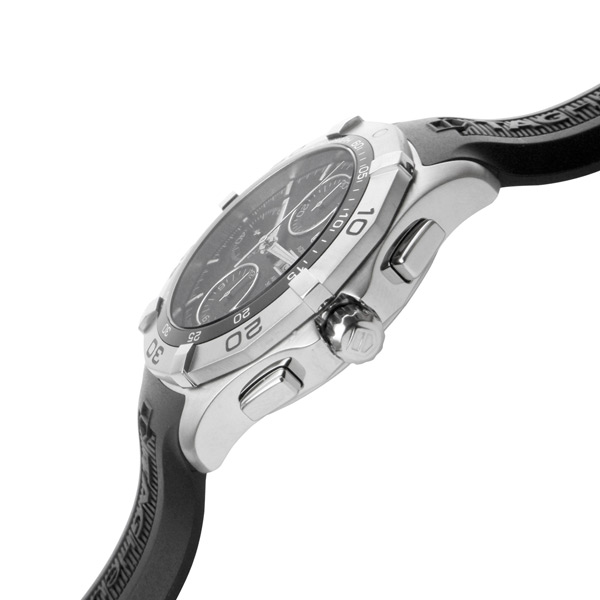 Tag Heuer Aquaracer CAF2010.BA0815 Mens 43MM - Black Baton Dial \u0026 Steel  Band - tagheuerwatches.to