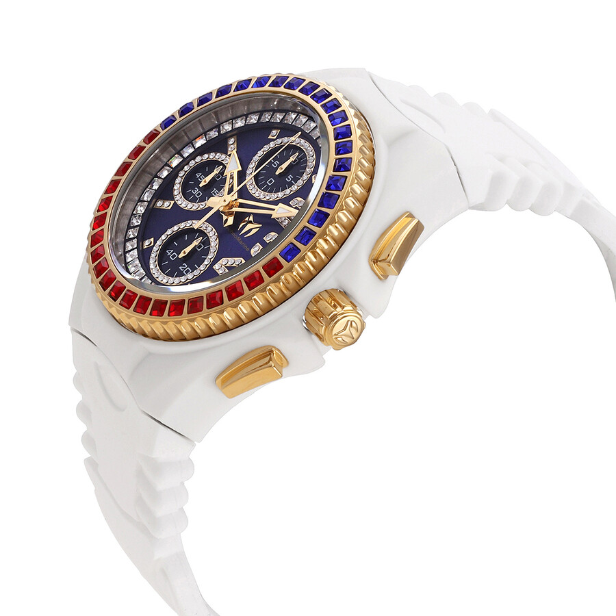 Technomarine Cruise Chronograph Quartz Crystal Blue Dial Pepsi Bezel