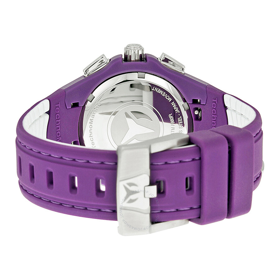 Technomarine Cruise Locker Purple Dial Purple Rubber Ladies Watch ...