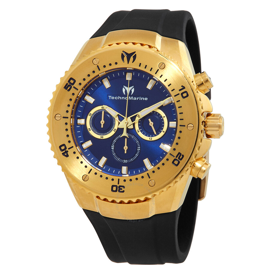 Manta Chronograph Quartz Blue Dial Silicone Men's Watch