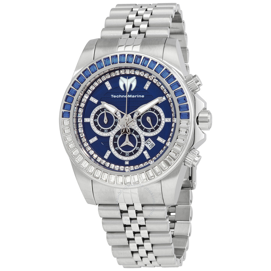 Manta Chronograph Quartz Crystal Blue Dial Men's Watch