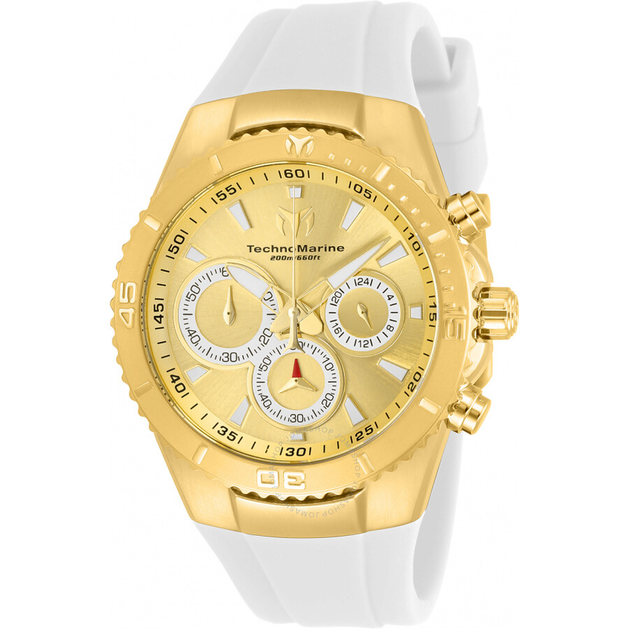Manta Chronograph Quartz Gold Dial Ladies Watch