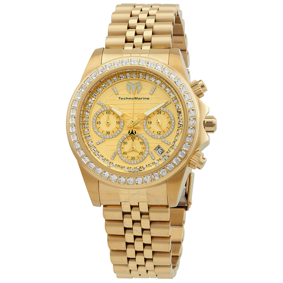 Manta Chronograph Quartz Gold Dial Watch