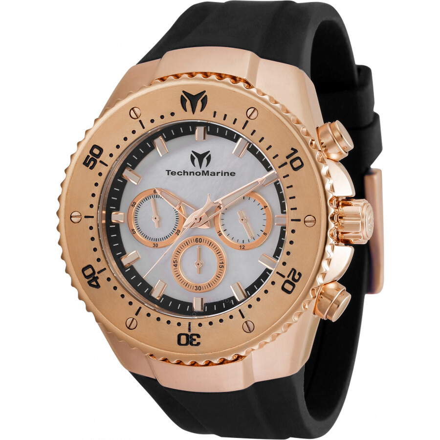 Manta Chronograph Quartz White Mother of Pearl Dial Men's Watch