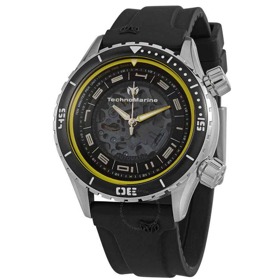 Manta Dual Zone Automatic Black Skeleton Dial Men's Watch