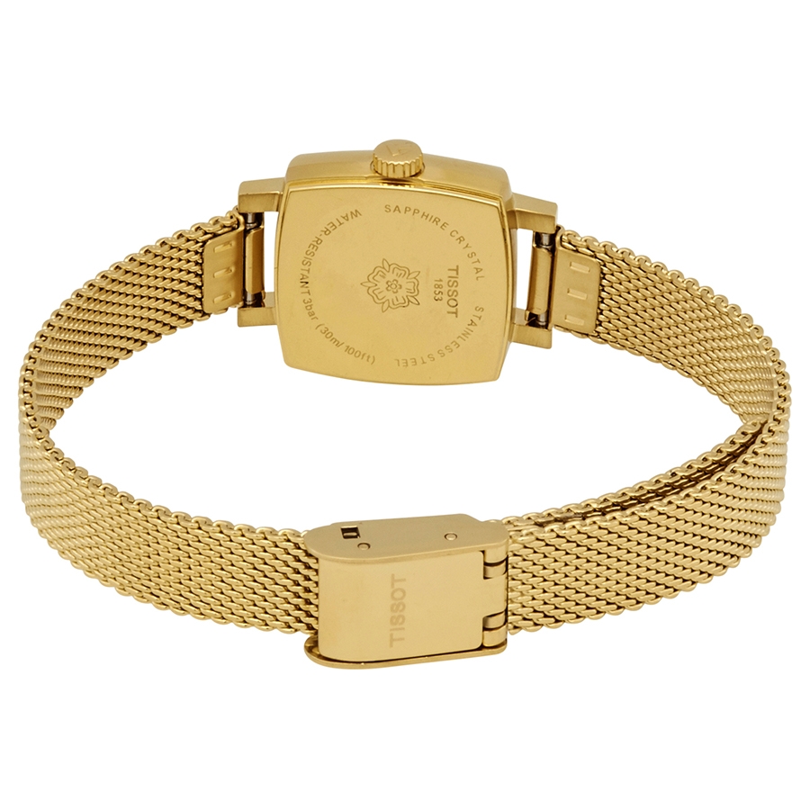 Tissot T Lady Lovely Silver Dial Gold Steel Strap Watch For Women - T058.009.33.031.00 main image 1
