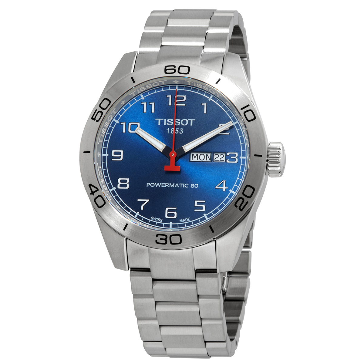 Tissot PRS 516 Powermatic 80 - Orologio Automatico Acciaio E Ceramica, Quadrante Grigio, Cinturino In Acciaio (T1004301105100)