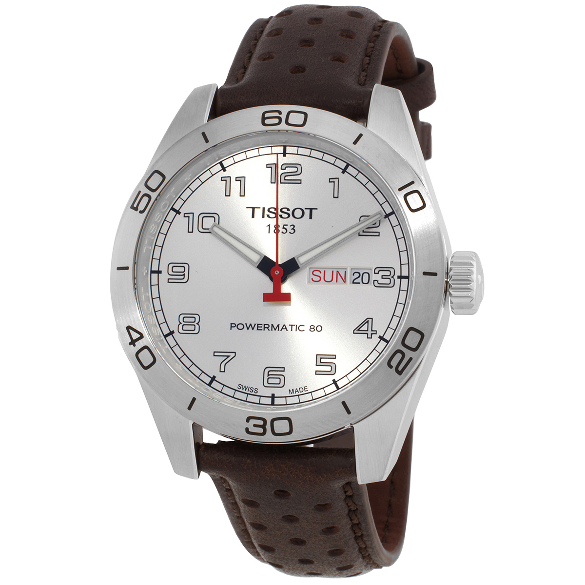 Tissot Prs 516 Powermatic 80 Automatic Leather Strap Watch 42mm in