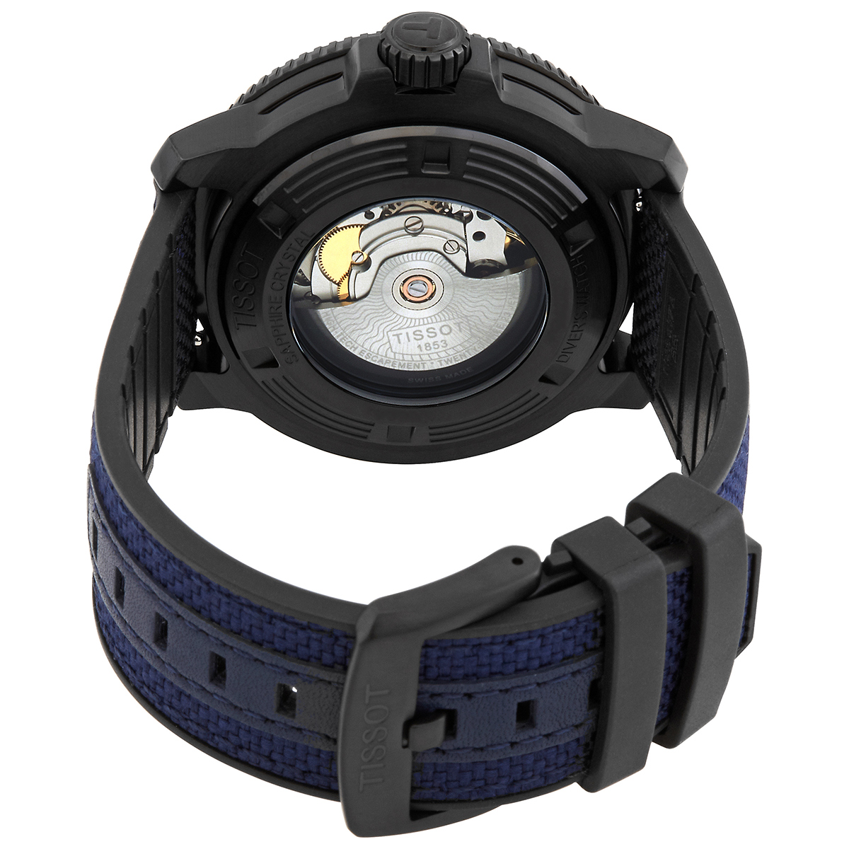 Tissot Seastar 2000 Professional Powermatic 80 Blue Dial Blue Nylon Strap Watch for Men - T120.607.37.041.00