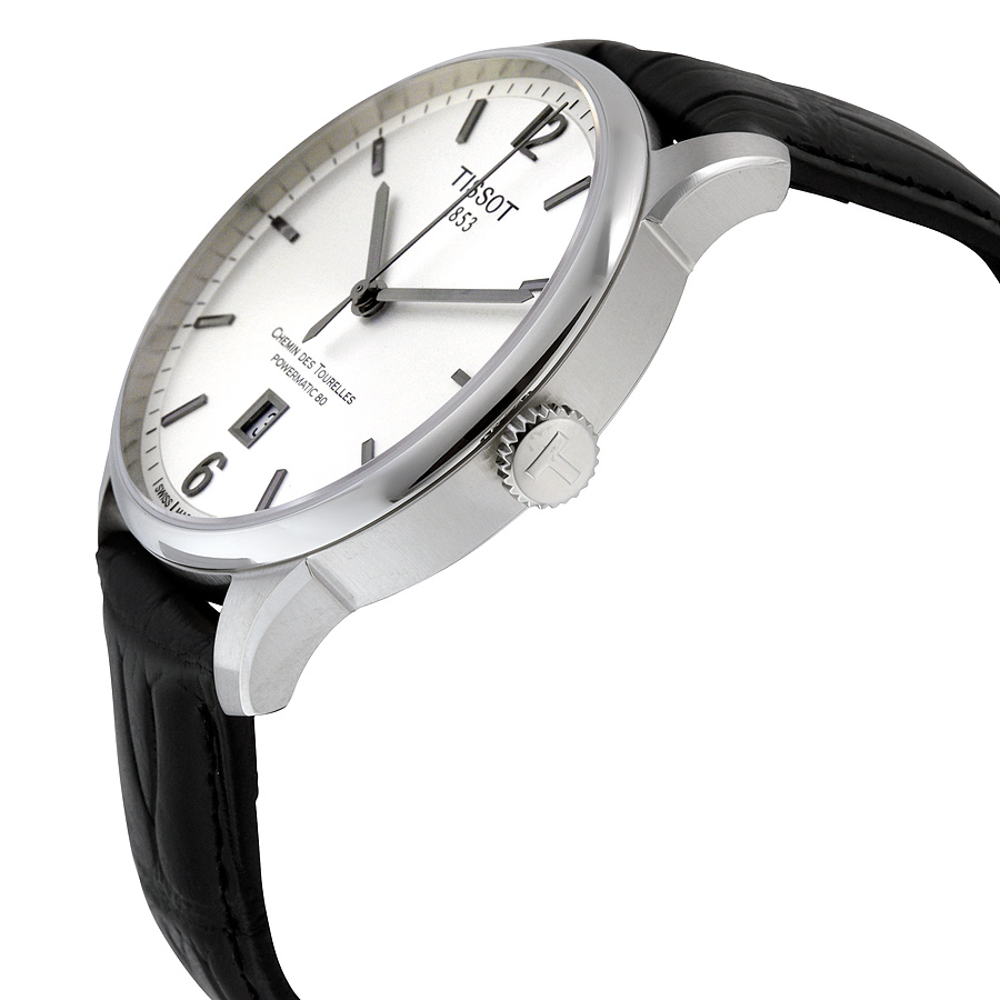 Tissot Orologio Automatico T0994071603700 – Cassa 42 Mm, Pelle Nera, Swiss Made, Data, Quadrante Argento - 3