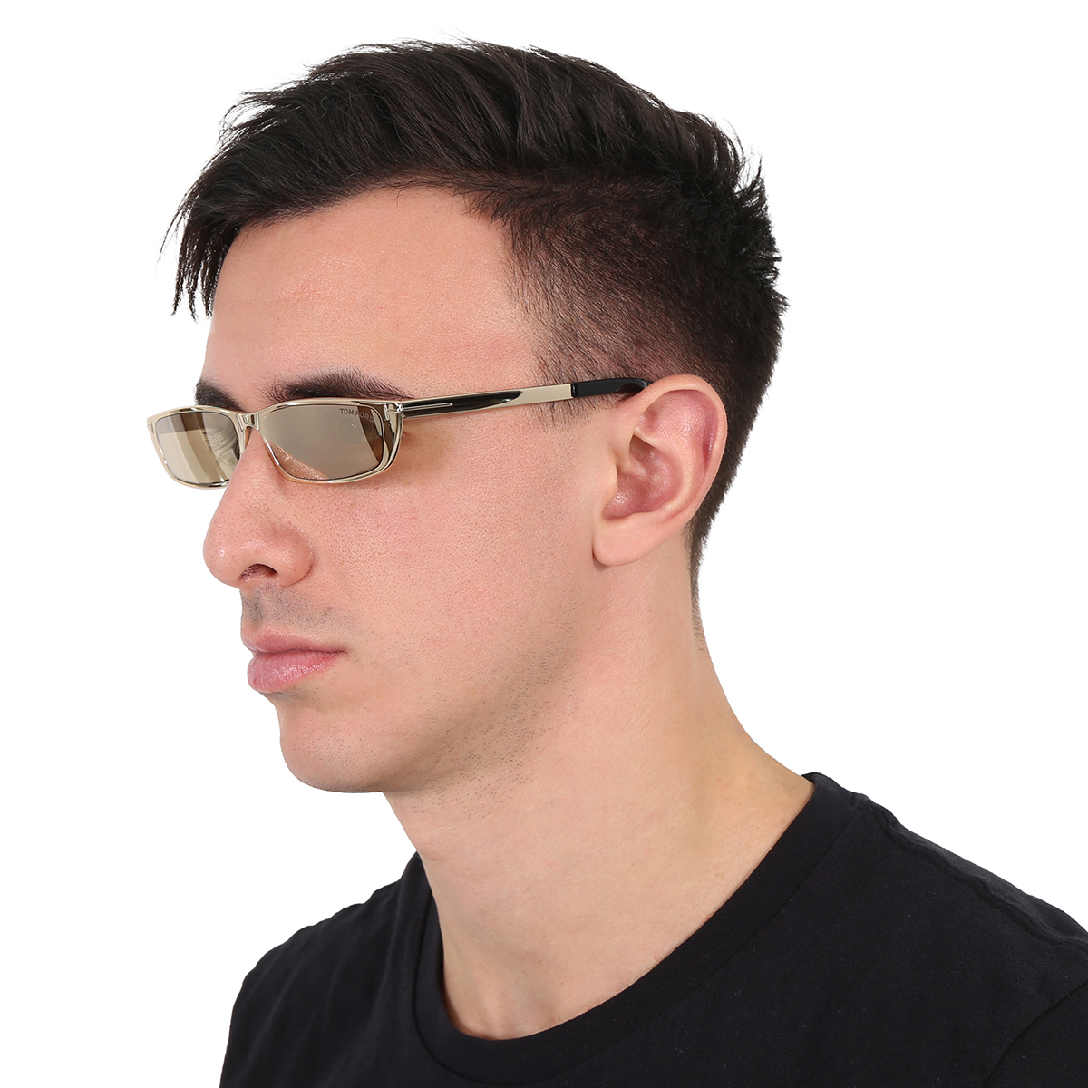 Tom Ford Everett Brown Mirror Rectangular Unisex Sunglasses FT1059 32G ...