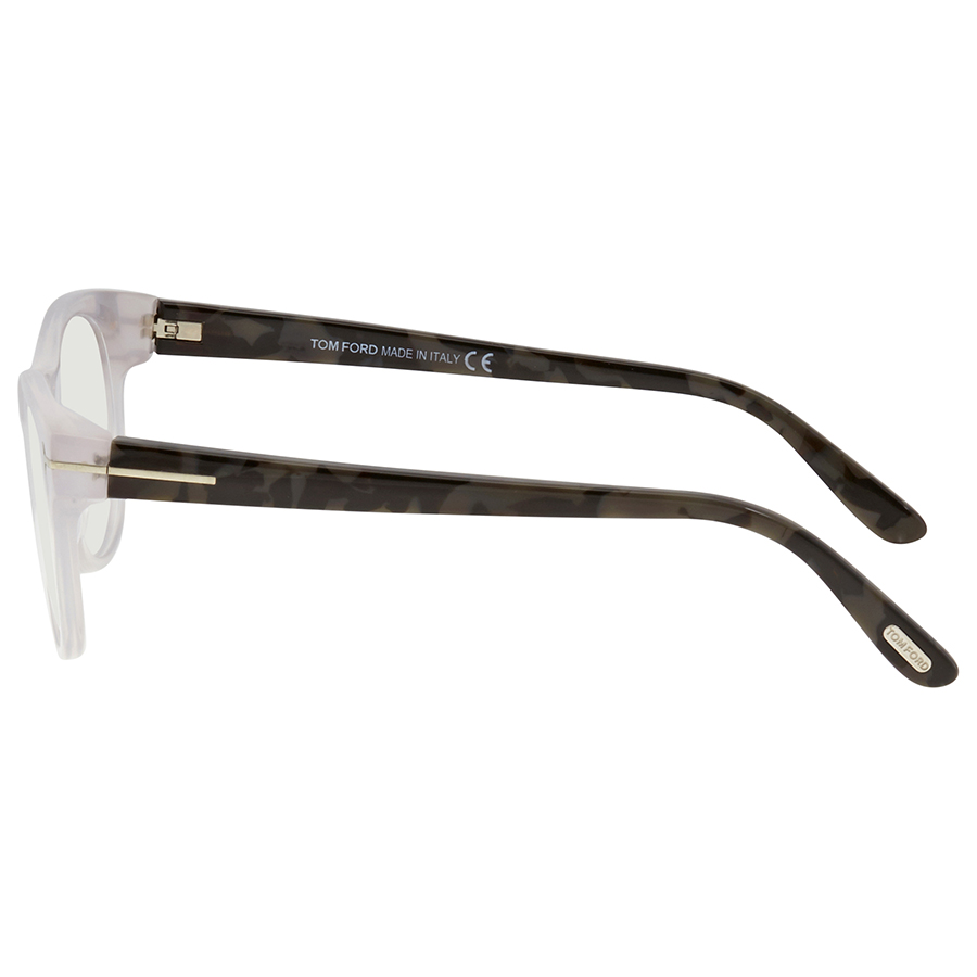 Tom Ford Round Eyeglasses Tf5433 001 Shiny Black 53mm Ft5433