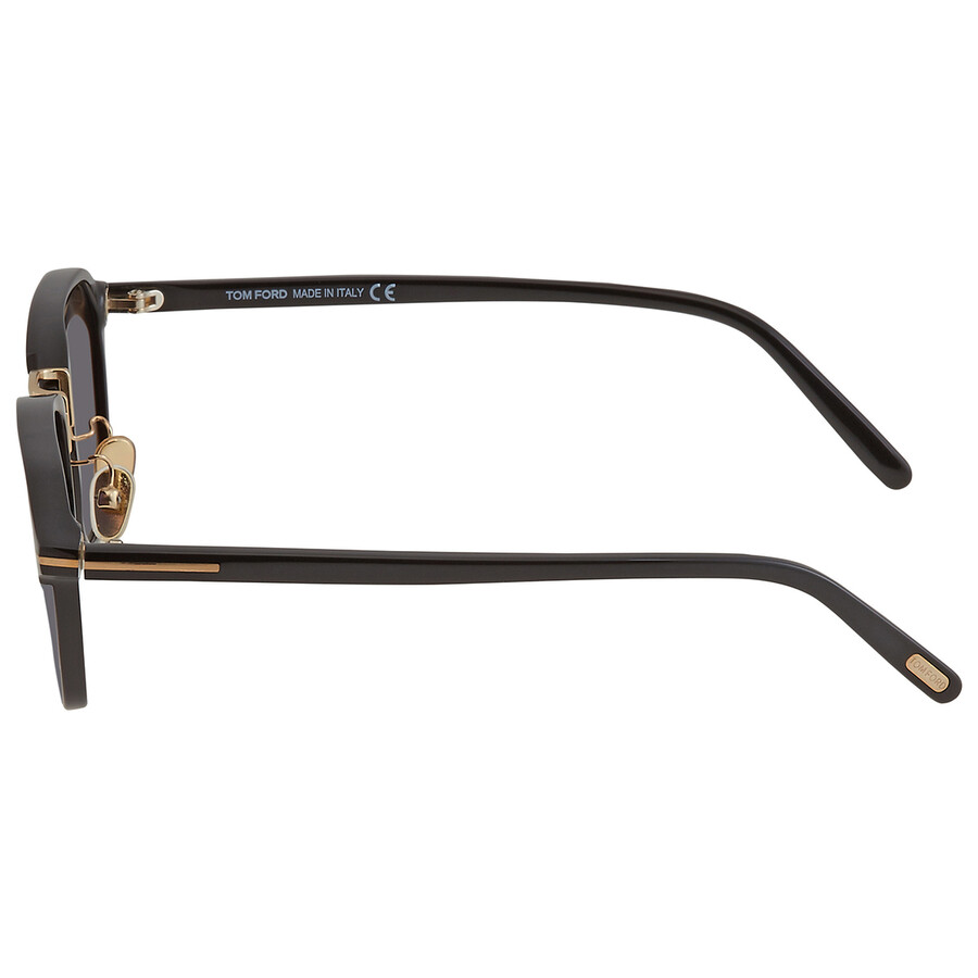 Tom Ford Grey Round Men's Sunglasses FT0878D 01A 53 889214234810