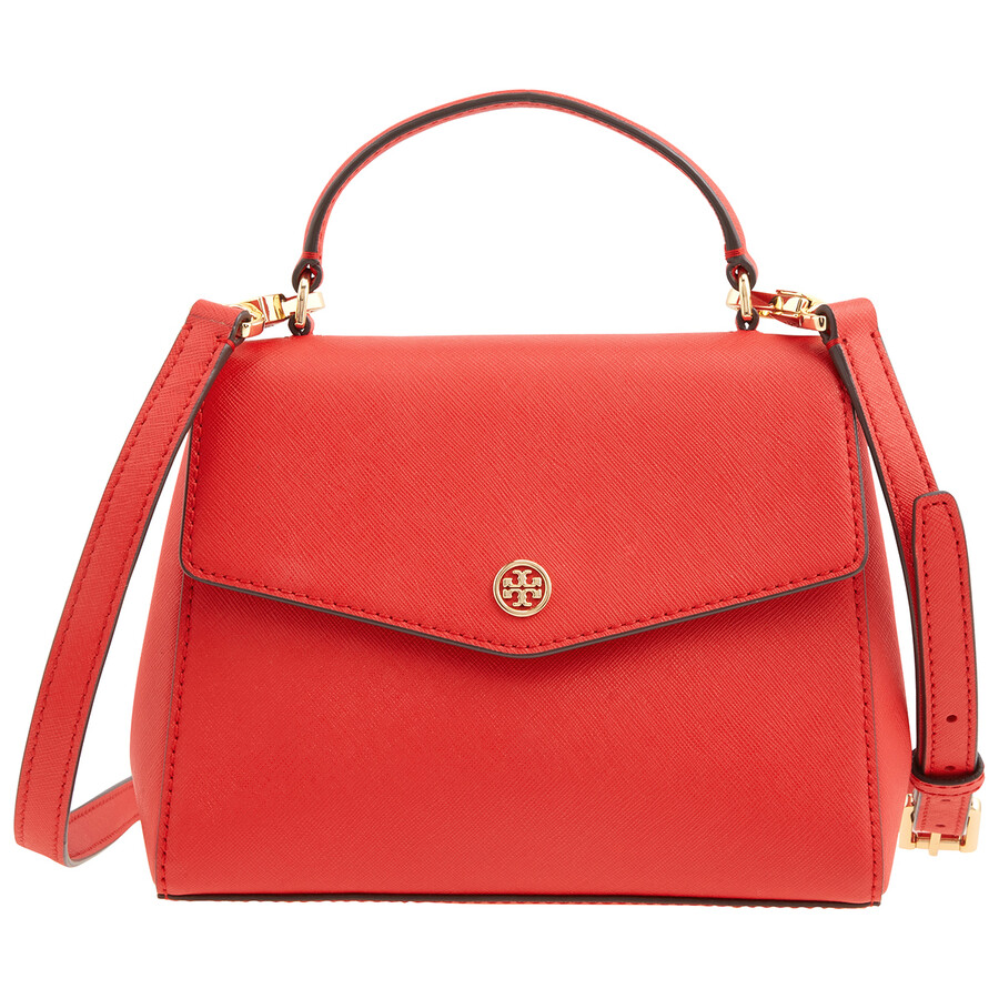 Tory Burch Brilliant Red Robinson Small Tophandle Satchel 49686 612