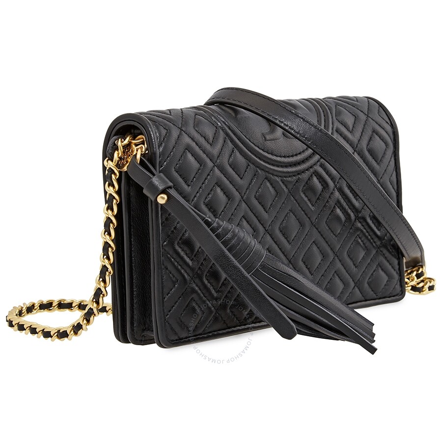 Tory Burch Fleming Crossbody Bag Black 50263001 Handbags, Tory