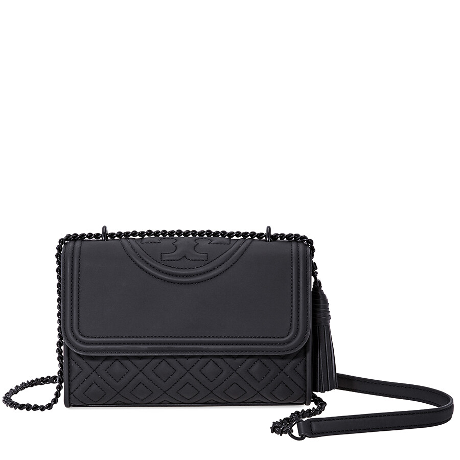 Tory Burch Fleming Matte Small Convertible Shoulder Bag Black 39927