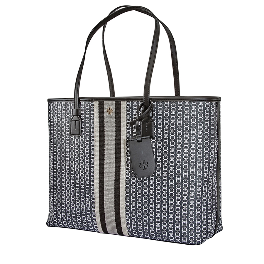 tory burch gemini link small tote black