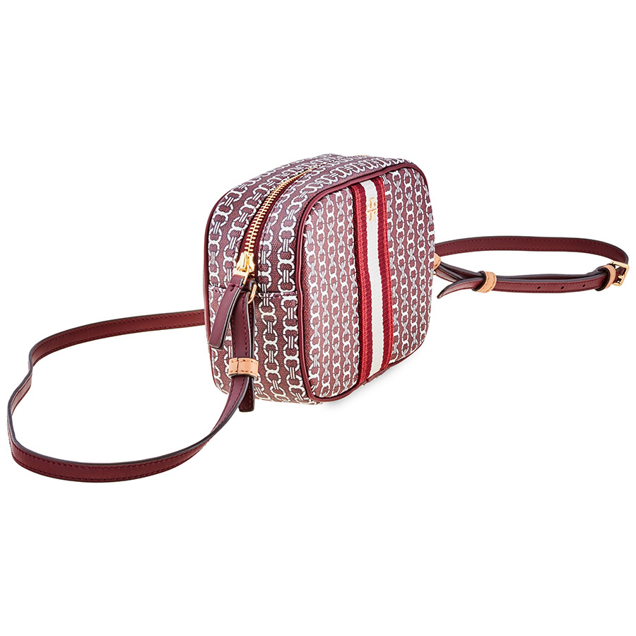 Tory Burch Gemini Link Mini Crossbody Bag Royal Burgundy Gemini Link