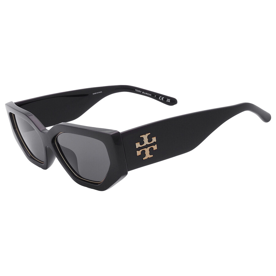 Tory Burch Grey Irregular Ladies Sunglasses TY9070U 179187 55