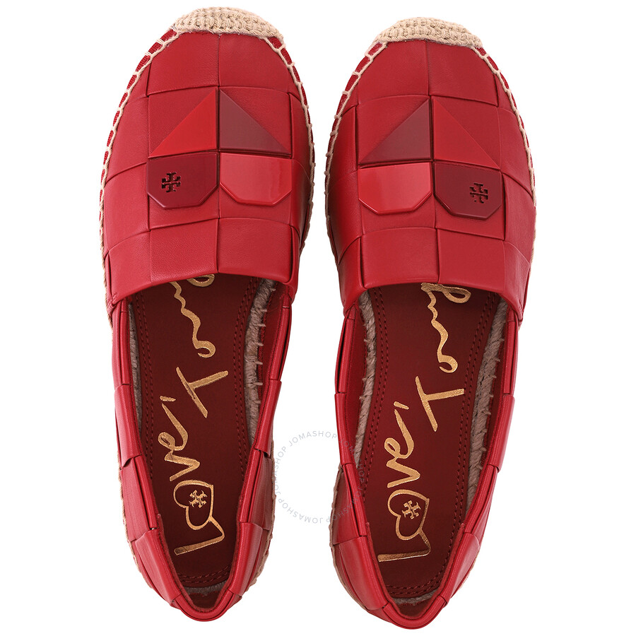 Tory Burch HeartShaped Basket Weave Fisherman Espadrilles, Brand Size