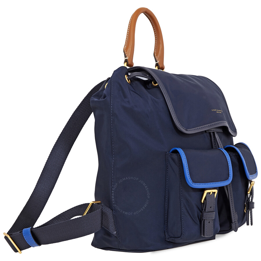 perry nylon flap backpack