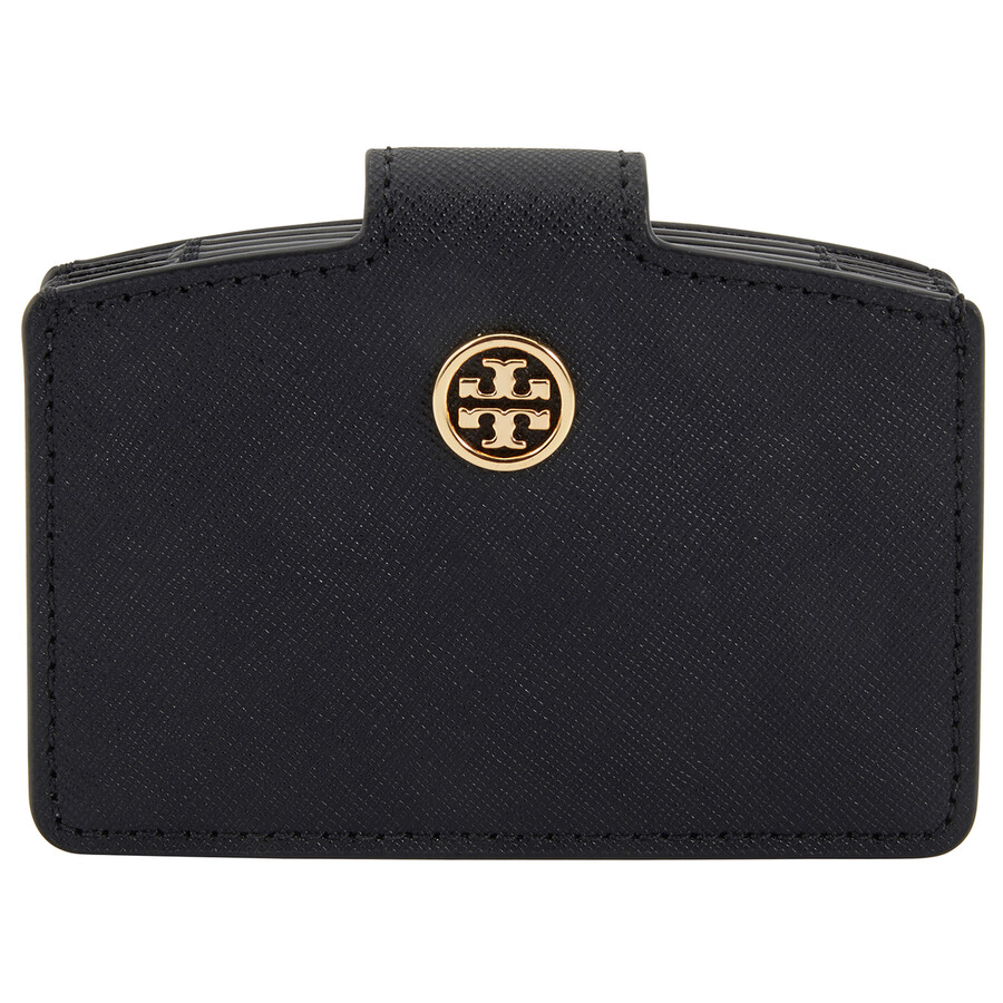 Tory Burch Robinson Black Accordion Card Case 58232001 192485264784