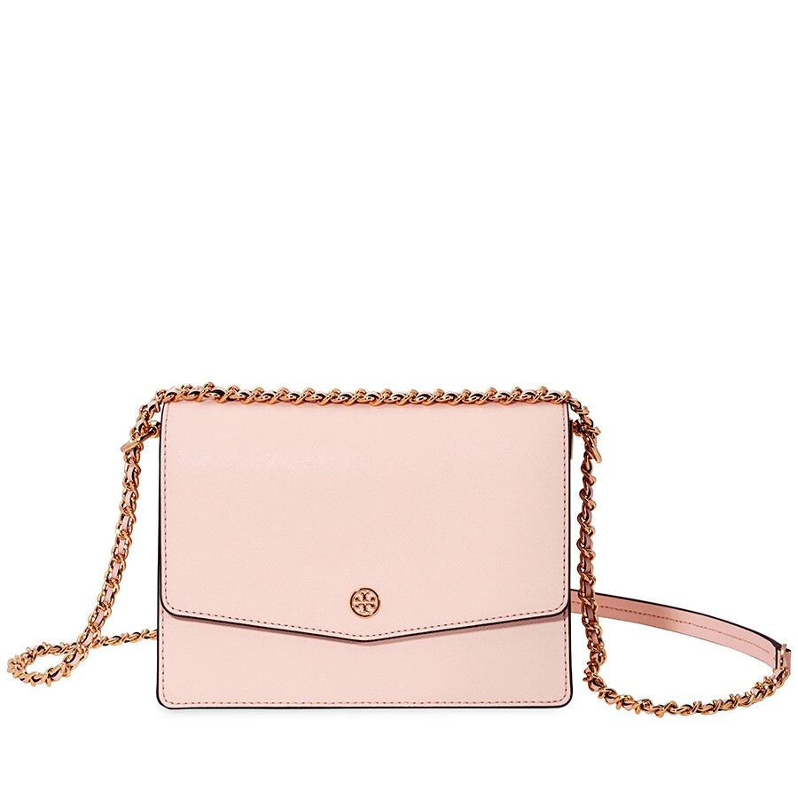 Tory Burch Robinson Convertible Shoulder Pale Apricot / Royal Navy