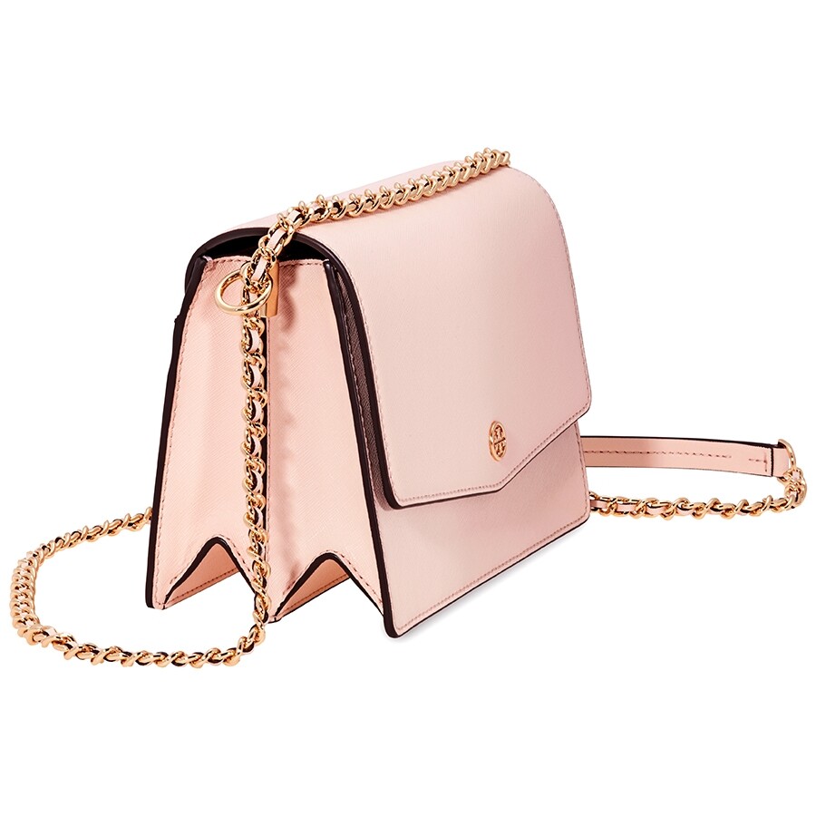 Tory Burch Robinson Convertible Shoulder Pale Apricot / Royal Navy