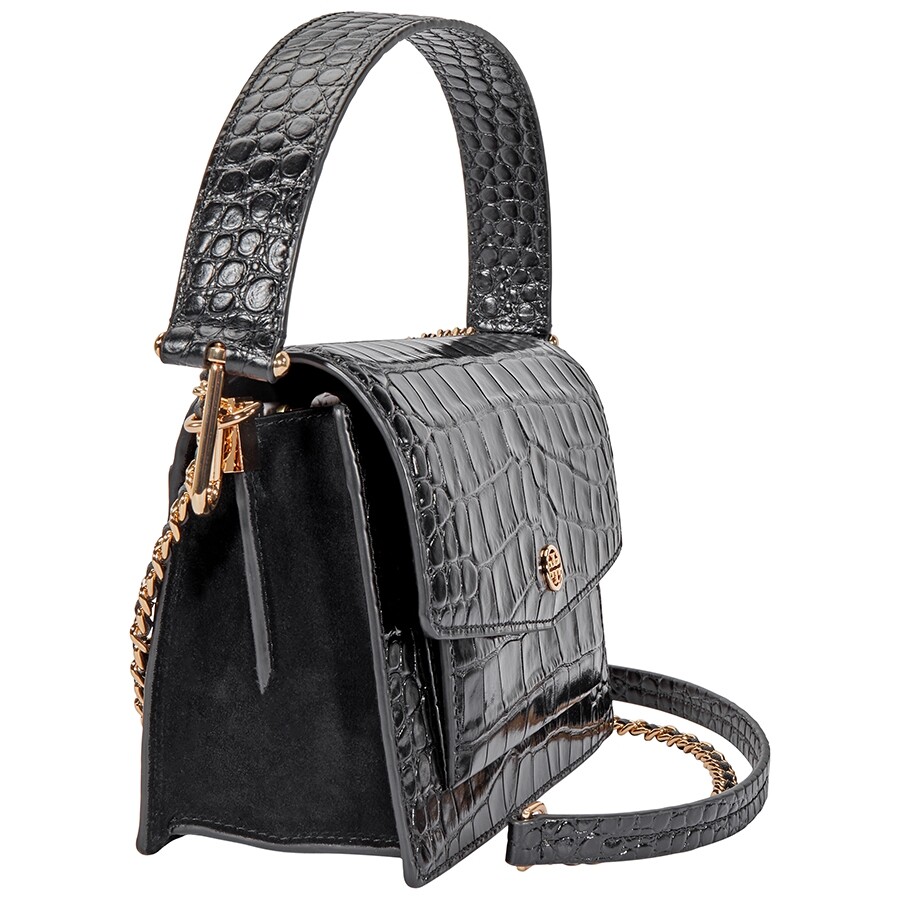 Tory Burch Robinson Embossed Shoulder Bag Black 58100001 192485268959